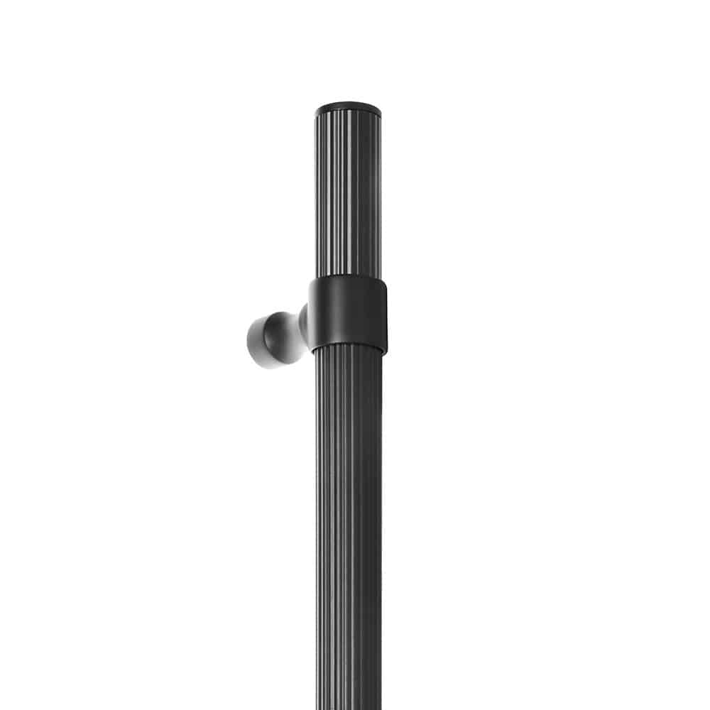 Delong 100 1" Tubular Round Grip In With End Caps In Stainless Steel & Wrap Around Hourglass Mounts