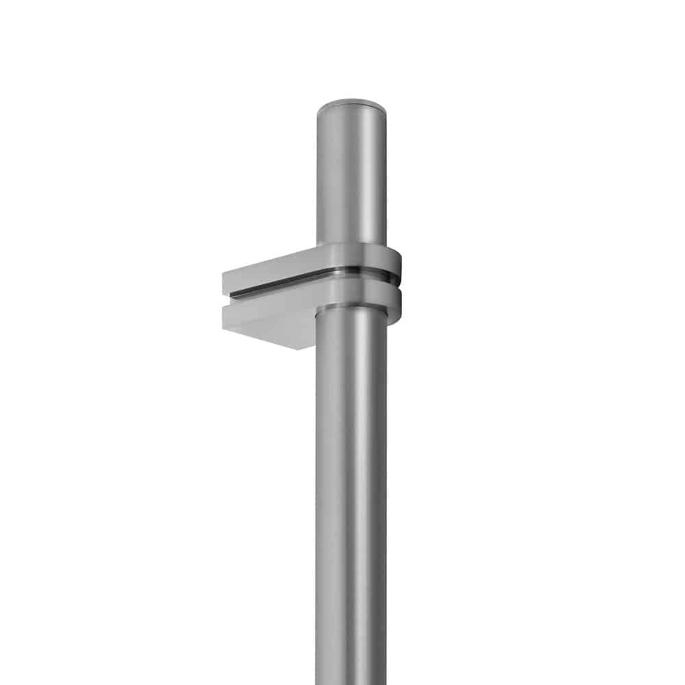 Elk 150 Door Pull - 1-1/2" Two Layered Solid Ruler Grip 3/4" Top Layer, Straight Brass Round Mounts