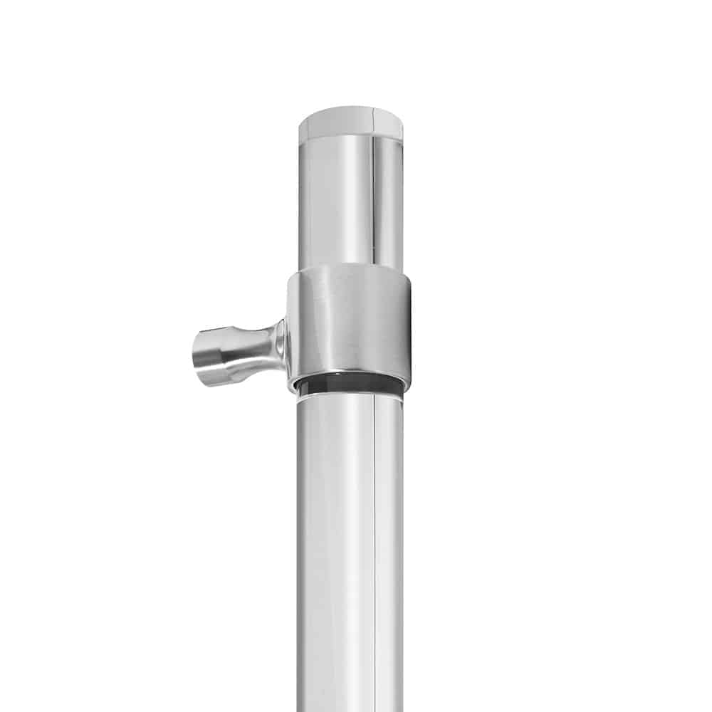 Pacific 100 1" Solid Round Acrylic Chiseled Grip, Wrap Around Smooth Hourglass Brass Mounts