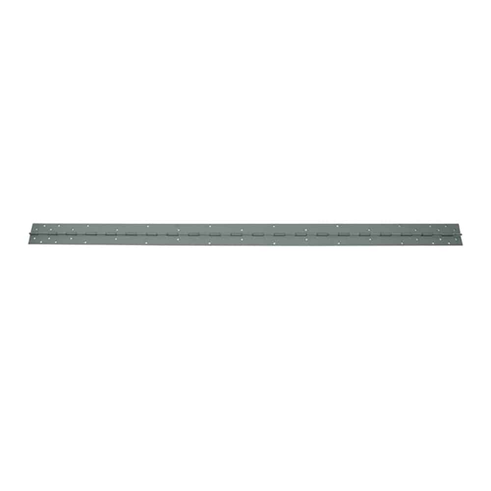 Long grey metal door hinge for effortless functionality