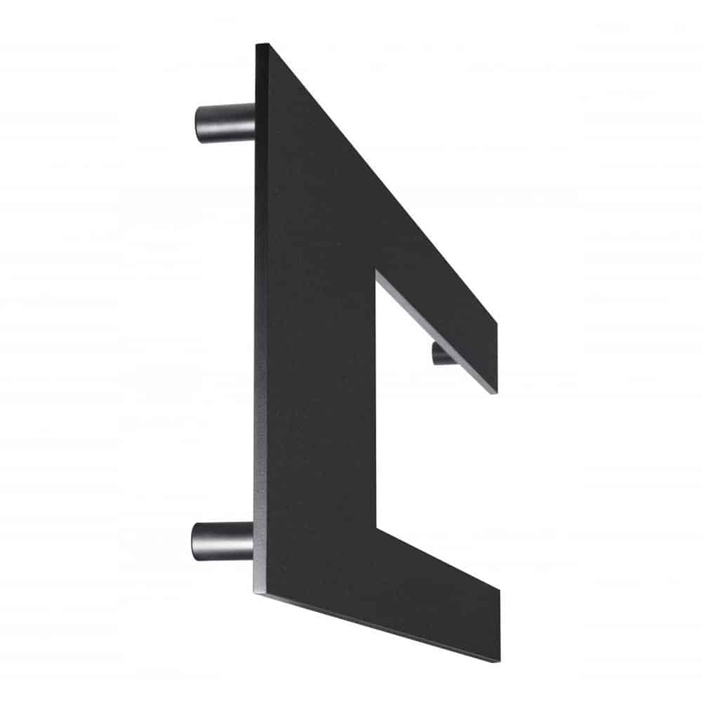 Delano 1 Door Pull - 3/8" Solid Flat Custom Design Grip (40" X 12") And Straight Round Mounts