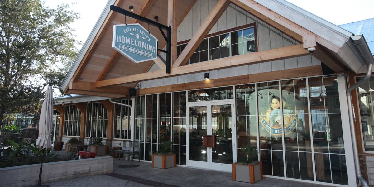 Chef Art Smith's Homecoming restaurant exterior featuring custom door pulls by First Impressions