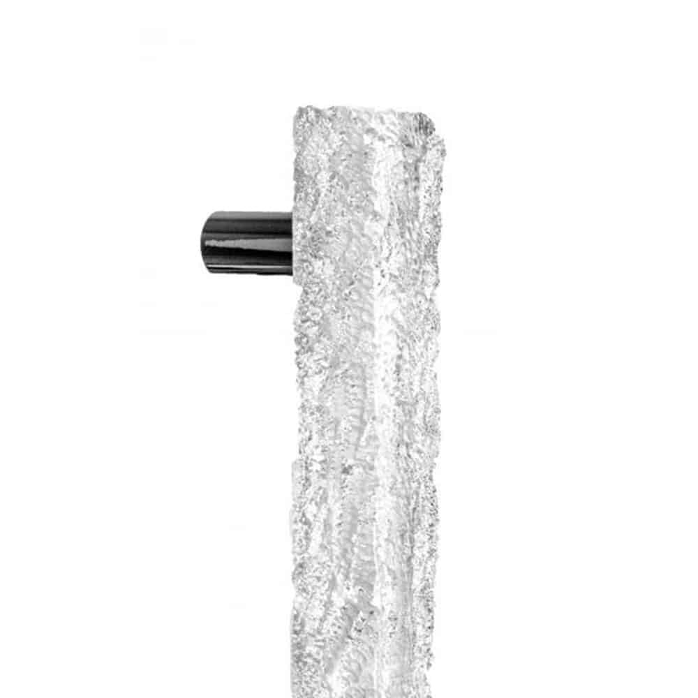Clearwater Cabinet Pull 1 - 1-1/2" X 2" Solid Rectangular Acrylic Chiseled Grip, Straight Mounts